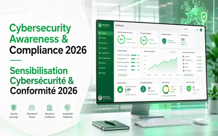 Cybersecurity awareness and compliance training 2026 dashboard for France and Europe