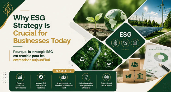 Business leaders implementing ESG strategy to improve sustainability, compliance, and long-term growth