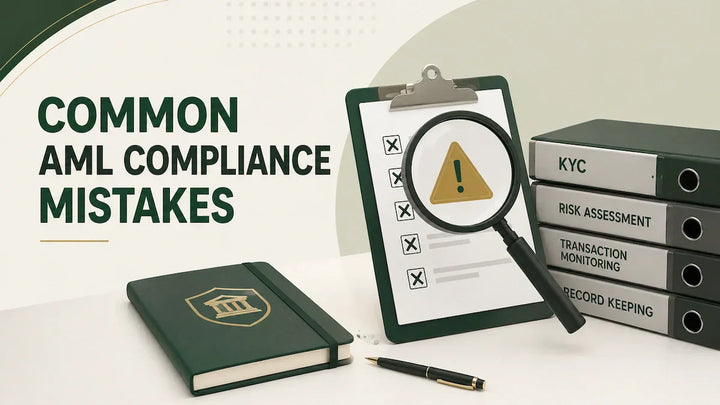 Common AML compliance mistakes affecting risk management, governance, transaction monitoring, and regulatory compliance