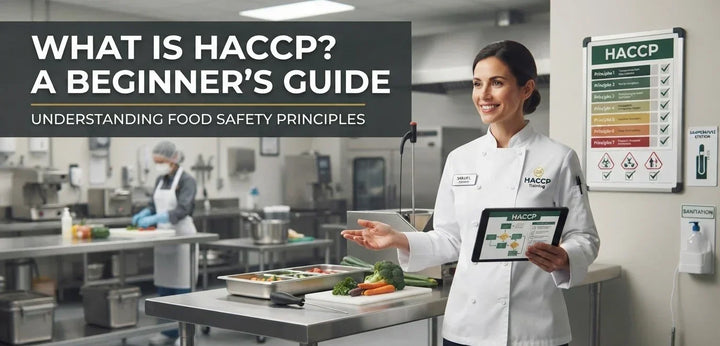 HACCP beginner’s guide explaining food safety principles, hazard analysis, critical control points, and compliance