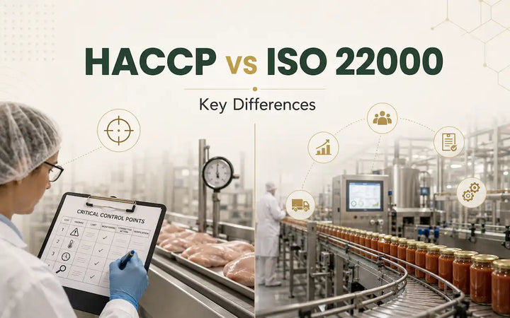 HACCP vs ISO 22000 key differences in food safety management.