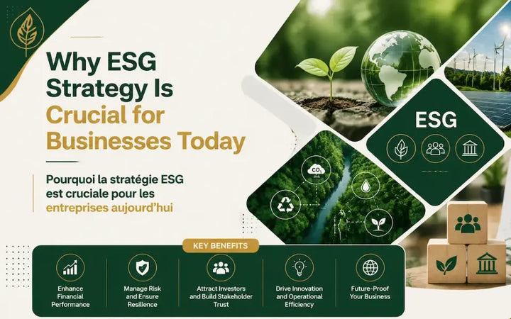 Business leaders implementing ESG strategy to improve sustainability, compliance, and long-term growth