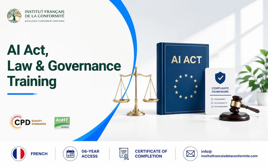 AI Act, Law & Governance Training covering AI compliance, legal requirements, governance, and responsible AI implementation