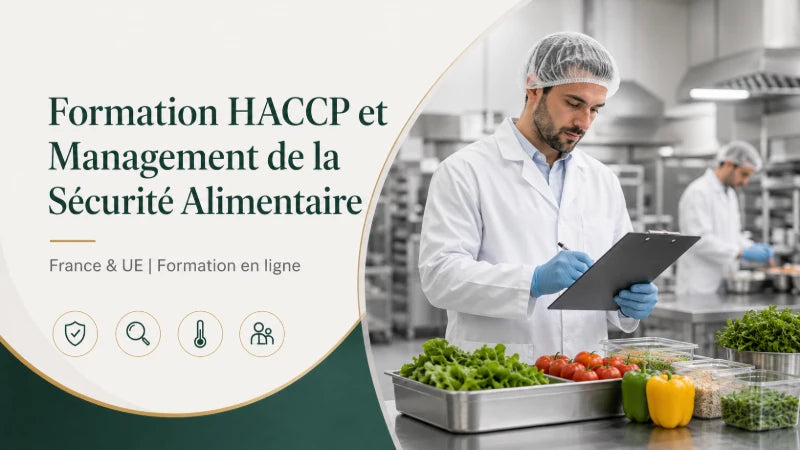 Formation HACCP en ligne avec inspection professionnelle de la sécurité alimentaire.