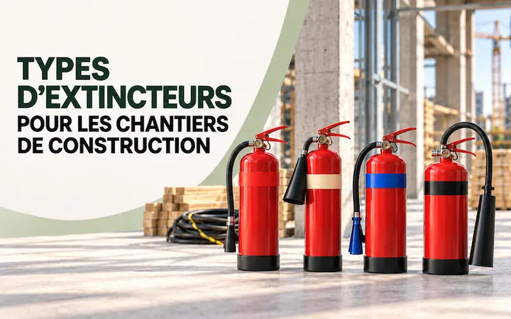 Les différents types d’extincteurs sur les chantiers de construction