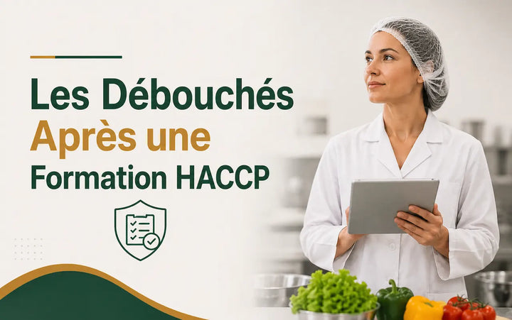 Les débouchés après une formation HACCP : métiers de la sécurité alimentaire, qualité, conformité, hygiène et contrôle.