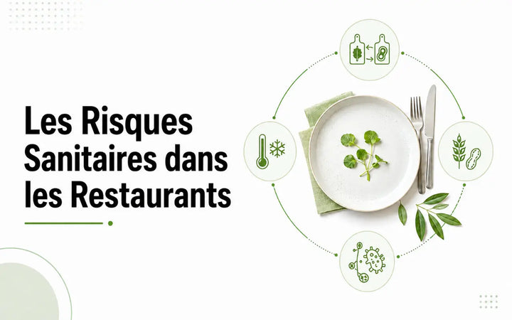 Risques sanitaires au restaurant liés à la contamination croisée, aux températures, aux allergènes et aux bactéries.