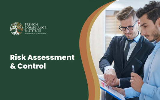 Risk Assessment and Control training banner showing professionals reviewing documents to identify workplace risks and improve compliance.