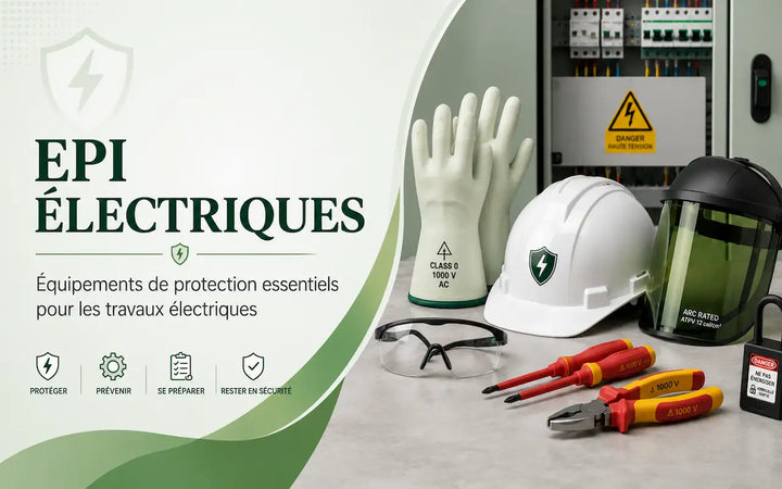 Équipements de protection individuelle indispensables pour les travaux électriques en toute sécurité.