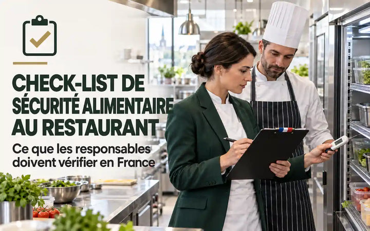 Check-list de sécurité alimentaire au restaurant pour les responsables contrôlant l’hygiène et les températures en France.