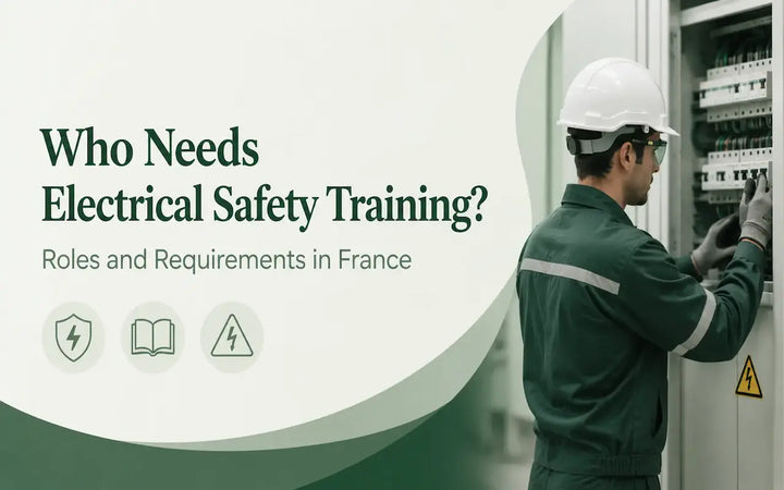 Formation à la sécurité électrique pour les travailleurs en France.