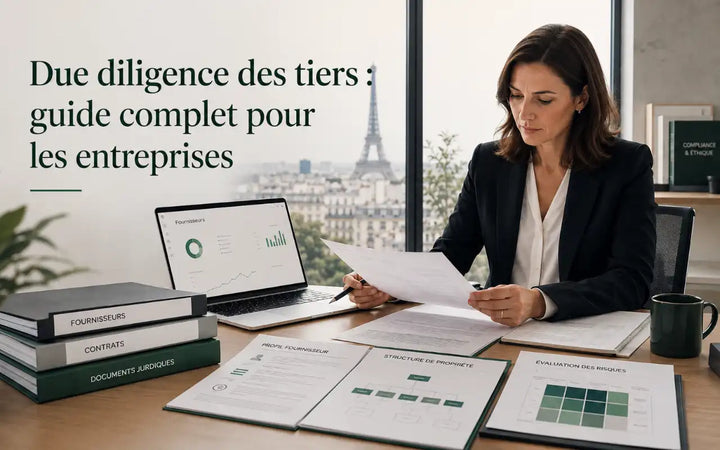 Guide complet de due diligence des tiers pour évaluer les fournisseurs, prestataires et risques de propriété